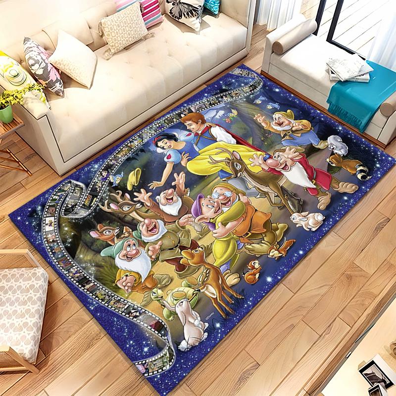 Snow White Princess Cartoon Girl Living Room Non-Slip Area Rug Soft Carpet for Bedroom Kids Playroom Sofa,Home Decor Doormat