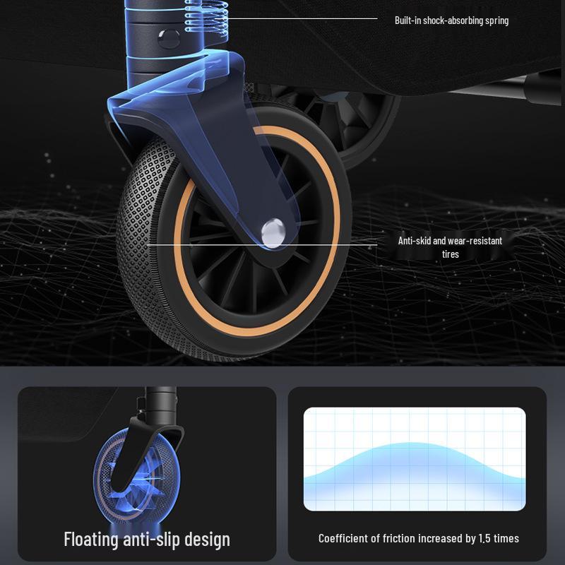 Lightweight Baby Stroller: Sit and Lie, One-Key Fold, Four-Wheel Shock Absorption, Outdoor Umbrella Car.