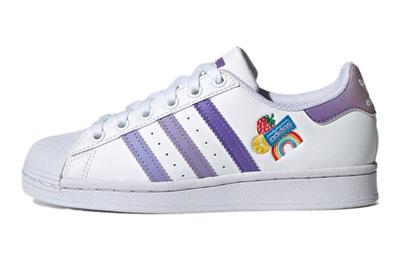 Originals SUPERSTAR J Low Top Kids' Skateboarding Shoes Classic White Purple GY3313