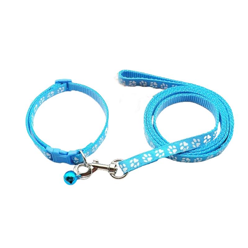 

1pc-Cartoon dog leash and collar set, dog leash and collar durable walking pet supplies синий
