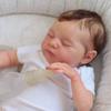 BZDOLL 20 Zoll 50 cm Weichvinyl Schläfriges Reborn Baby Mädchen Künstlerpuppe 3D-bemalte Haut mit sichtbaren Adern Schlafendes Neugeborenes Bebe Lebensecht Kinder Weihnachtsgeschenk
