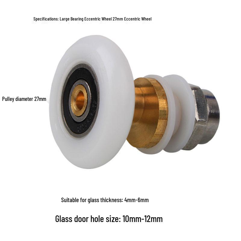 

Retro Glass Shower Door Sliding Pulley | Bathroom Eccentric Wheel Accessory