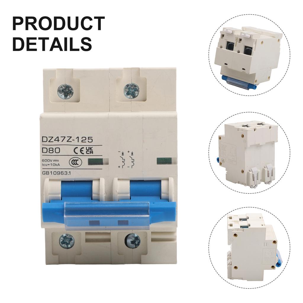 Electronic Product Circuit Breaker Mining Enterprises 80A For Solar PV Solar PV 125A 2P Characteristic Curve Miniature Breakers