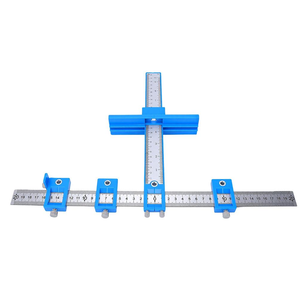 Cabinet Hardware Jig Cabinet Handle Jig Cabinet Hardware Template Tool Punch Locator Drill Guide for Handle Knob Blue