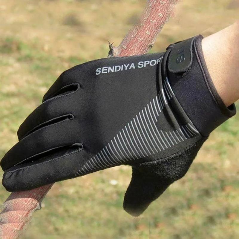 Summer Thin Riding Gloves Soft Breathable UV Protection Full Finger Adjustable Size Men and Women Motorcycle Bicycle Bicycle Athletic Glove