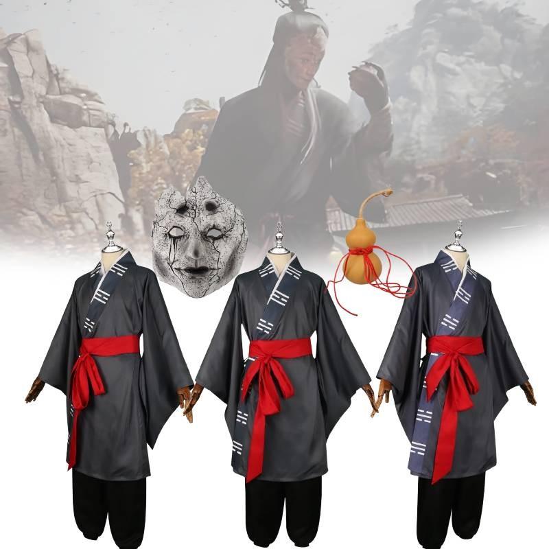 Black Myth Wukong Cosplay Set Game Role Play Party Retro Taoist Costume Robe