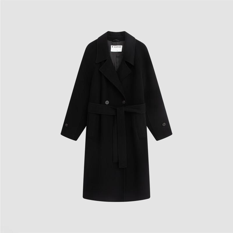 Bo Women's Hepburn Style Waist-Cinched Wool Coat