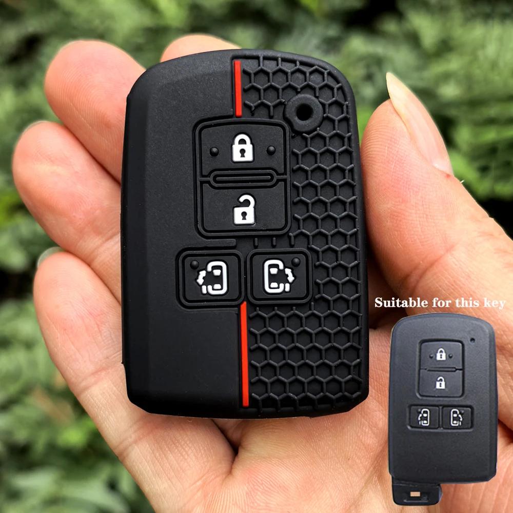 

Силиконовые чехлы для автомобильных ключей для Toyota Alpard Vellfire Hv Noah Voxy Esquire Sienta 4 кнопки Умные брелоки Защитная крышка