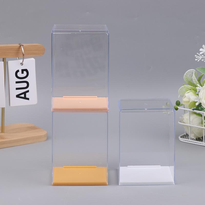 1 Stück Transparente Ausstellungsvitrine Hochwertige Acryl-Aufbewahrungsbox Staubdichte Verdickte Puppen-Auslagebox für Zuhause