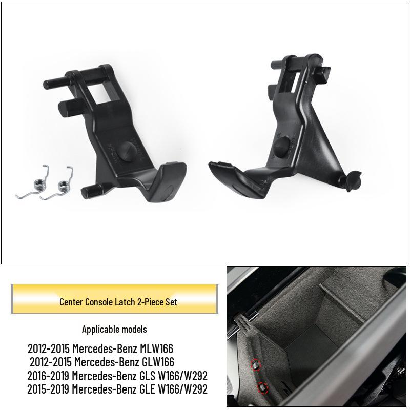 Mercedes-Benz W166 ML-Class Armrest Box Buckle for ML350, GL450, GLE400 Console Storage.