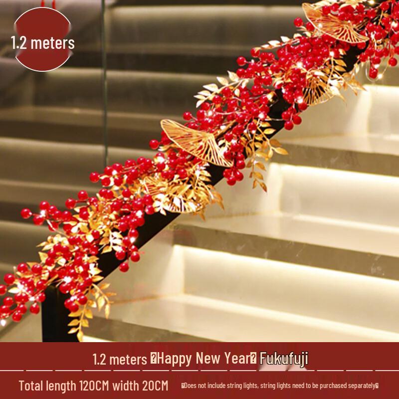 Chinese New Year Rattan Garland Decoration