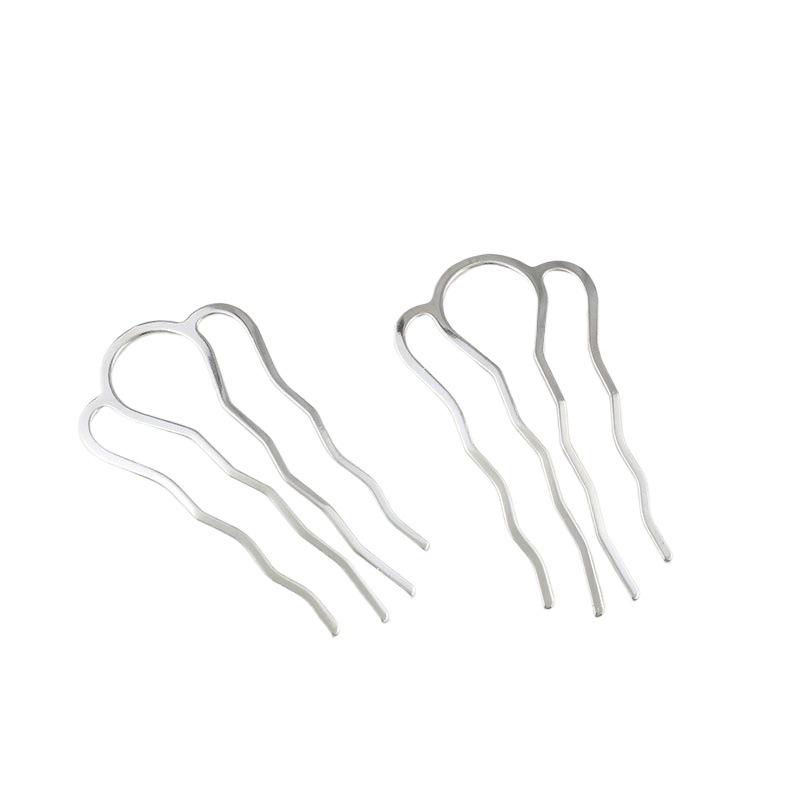 Iron Color-Preserving 4-Tooth Hair Fork Comb for DIY Ancient Style Hanfu Brides