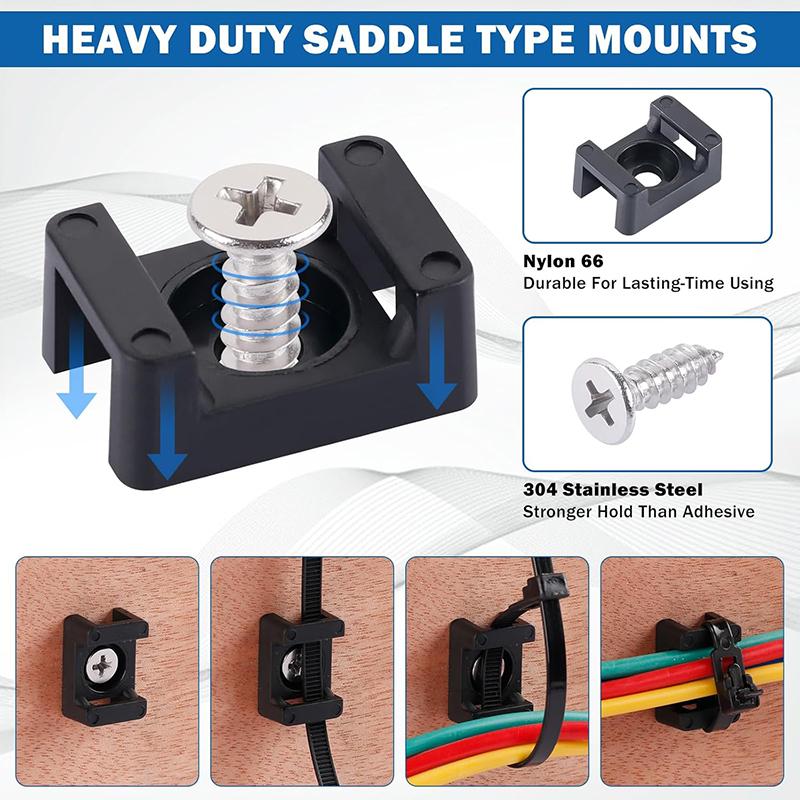 10 Pcs Magnetic Cable Zip Tie Mounts Magnets Cable Zip Ties Multipurpose Magnetic Cable Holder For Cable Management