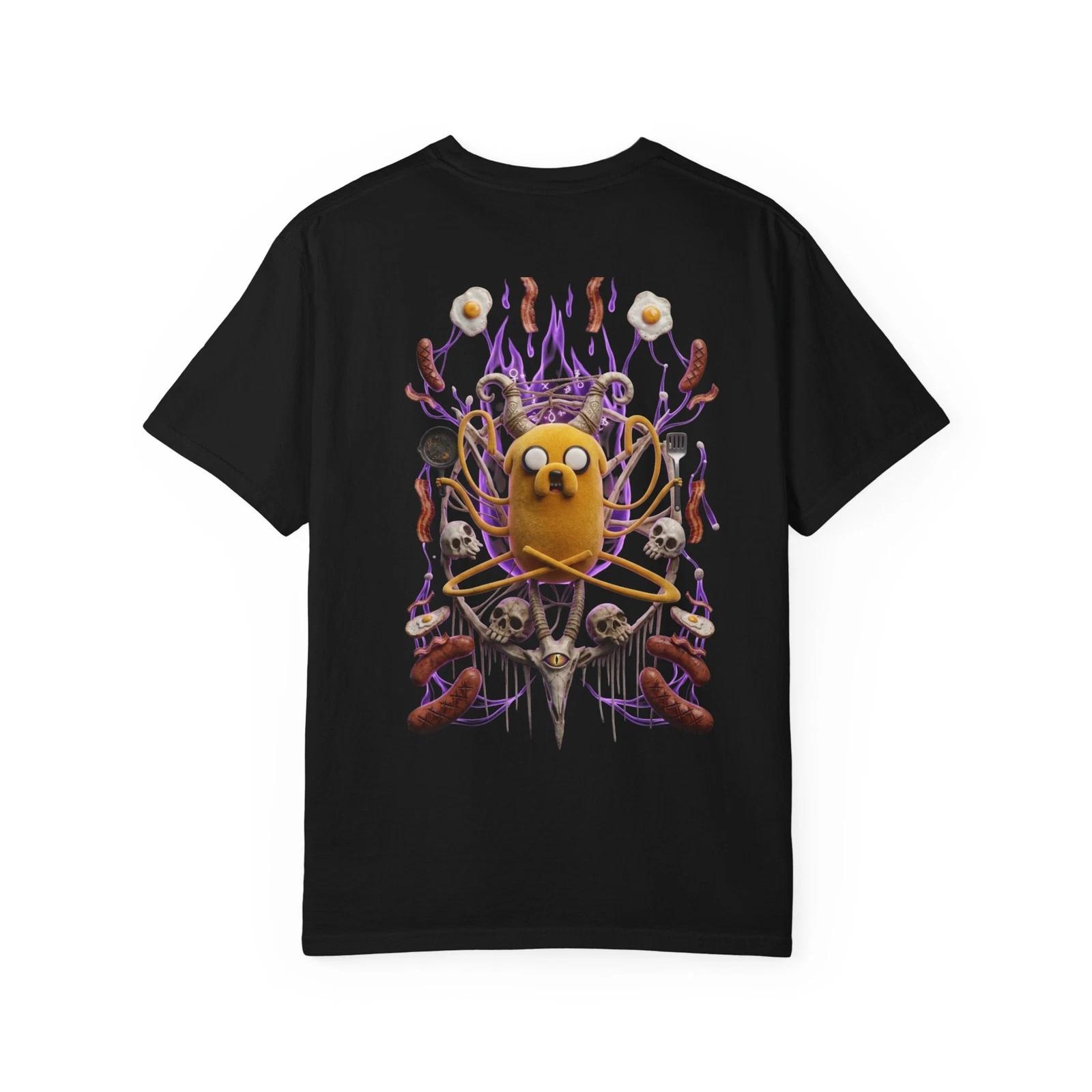 Psychedelic Magic Dog Graphic Tee - Trippy Aesthetic Heavyweight Cotton T-T-Shirt 2XL