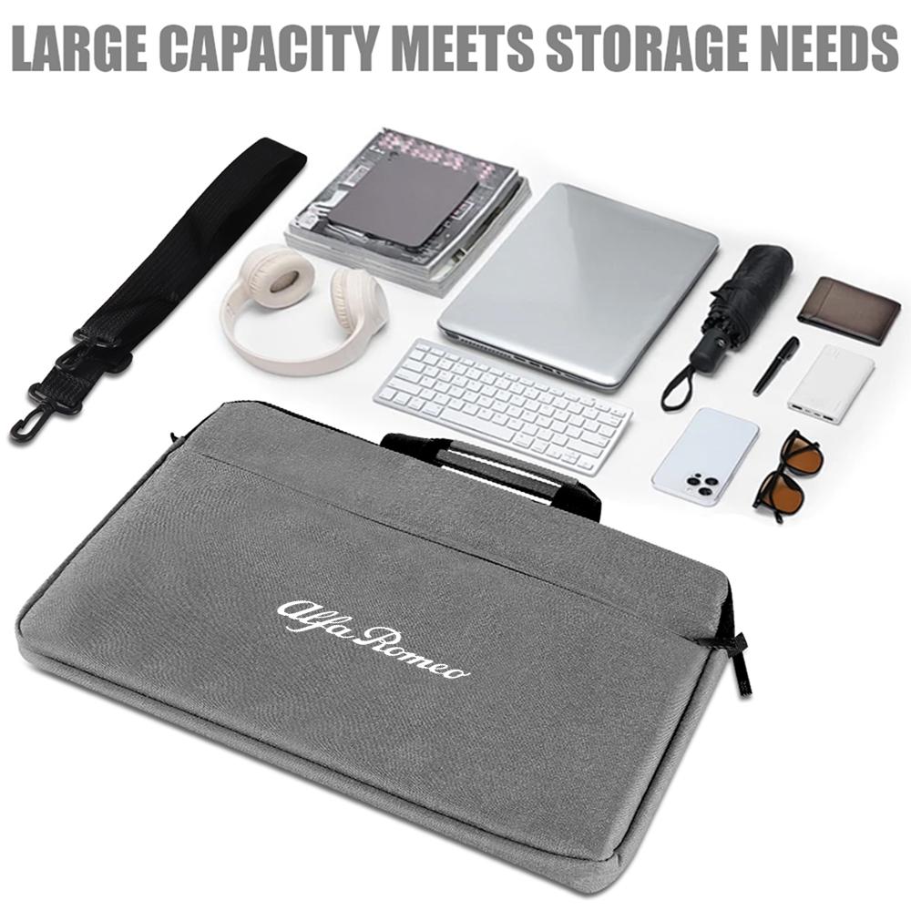 YYCE3 16 Inch Laptop Tas Sleeve Hoes Schouder Handtas Notebook Pouch Aktetassen Voor Alfa Romeo Giulia Sportiva MiTo Giulietta 156 159