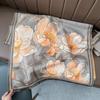 Winter New Oil Painting Fashion Peony Flower Imitation Cashmere Scarf Women's Elegant Warm Thickened Shawl