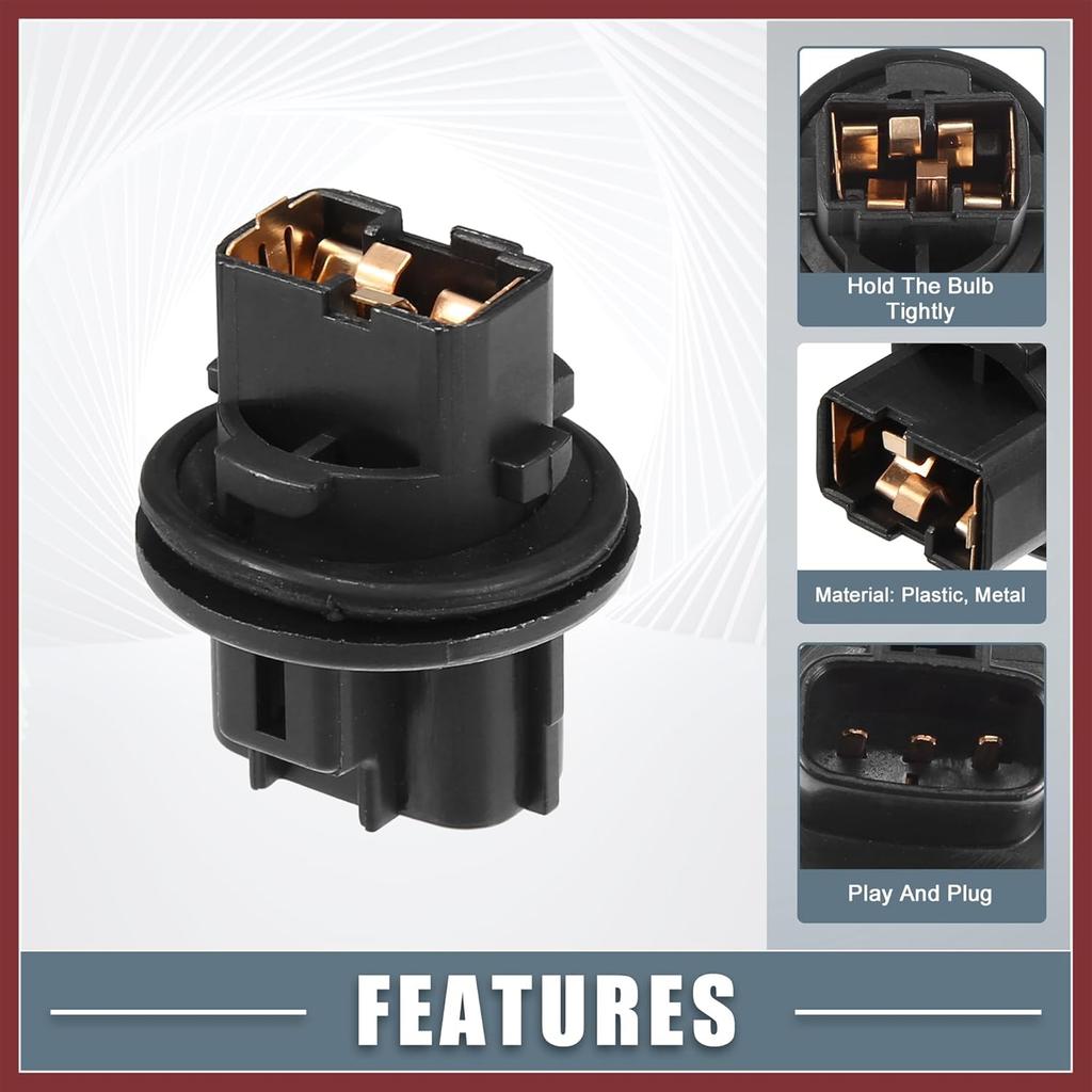 Front Turn Signal Light Lamp Bulb Holder 81128-06470 for Toyota Avalon 2013-2016 Plastic Black Replace Parts