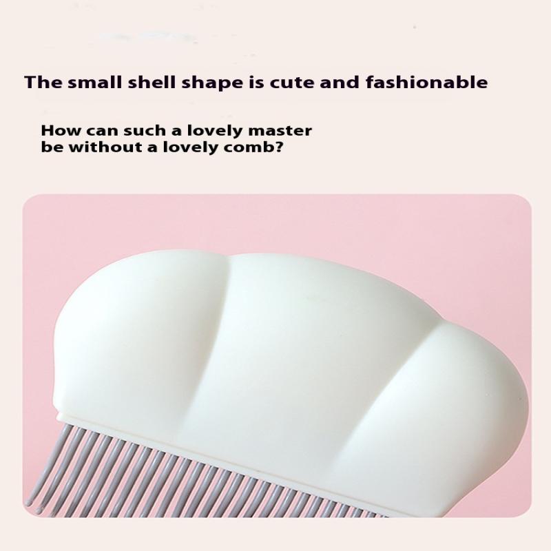 1Pcs Multi-Purpose All Hair Lengths Pet Grooming Brush Shell Shape Self-Cleaning Massage Comb Ergonomic Pet Comb Pet Cat Dog