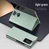 Housse à rabat en cuir Samsung Z Fold 8 avec emplacement pour carte et fenêtre