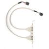 Front Panel Expansion 2 Ports USB 2.0 Plug and Play with Slot Plate Bracket Panel Cable Adapter