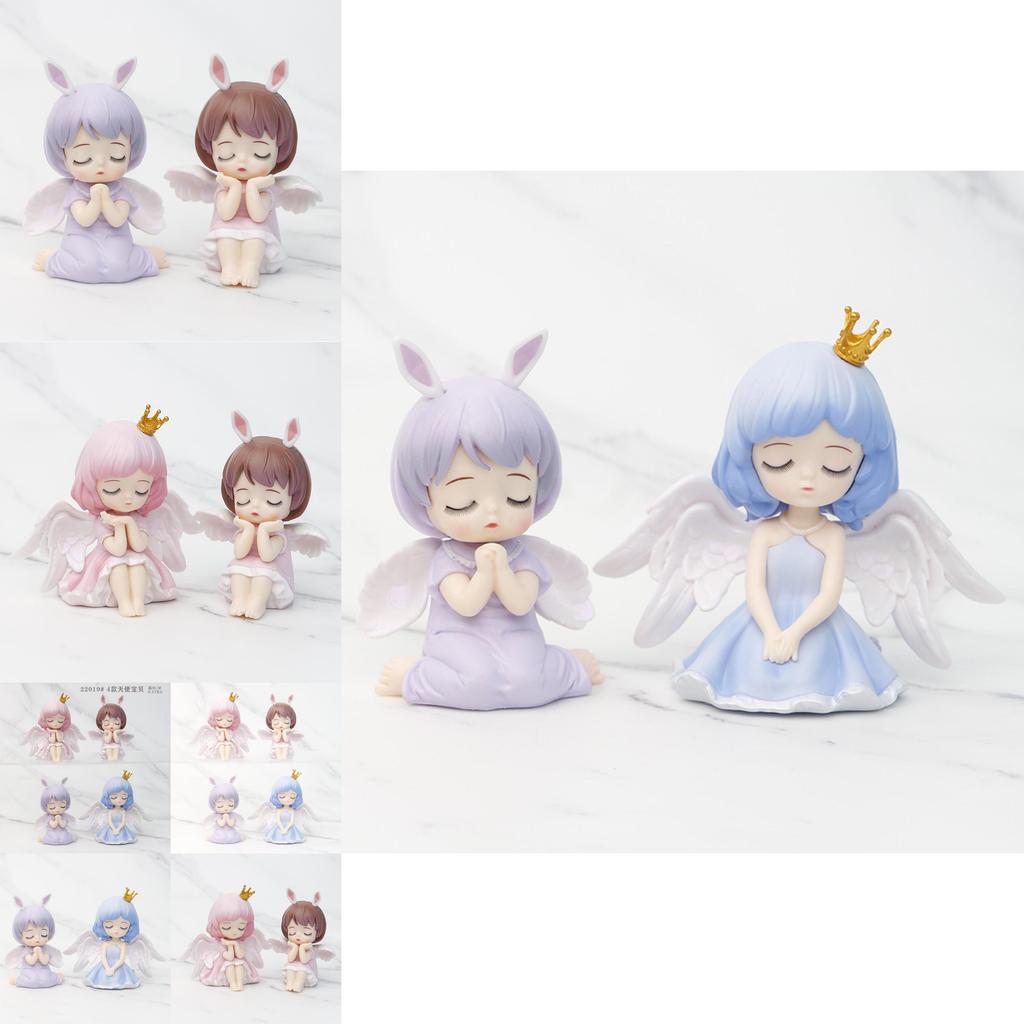 Charming Pvc Angel Baby Figure Collectible Blind Box Cake And Car Ornament