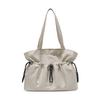 Casual Large Capacity Drawstring Anti-Theft Shoulder Bag Urban Minimalist Tote Bag Casually