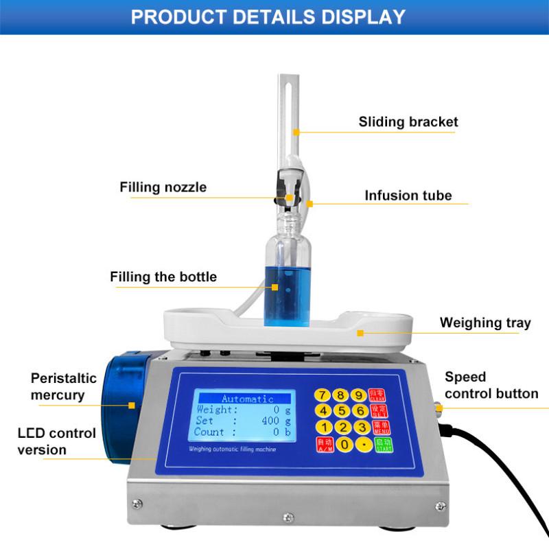 Small Perfume Filling Machine Liquid Weighing Peristaltic Pump Subpackage Device Automatic Liquid Weighing Filling Equipment