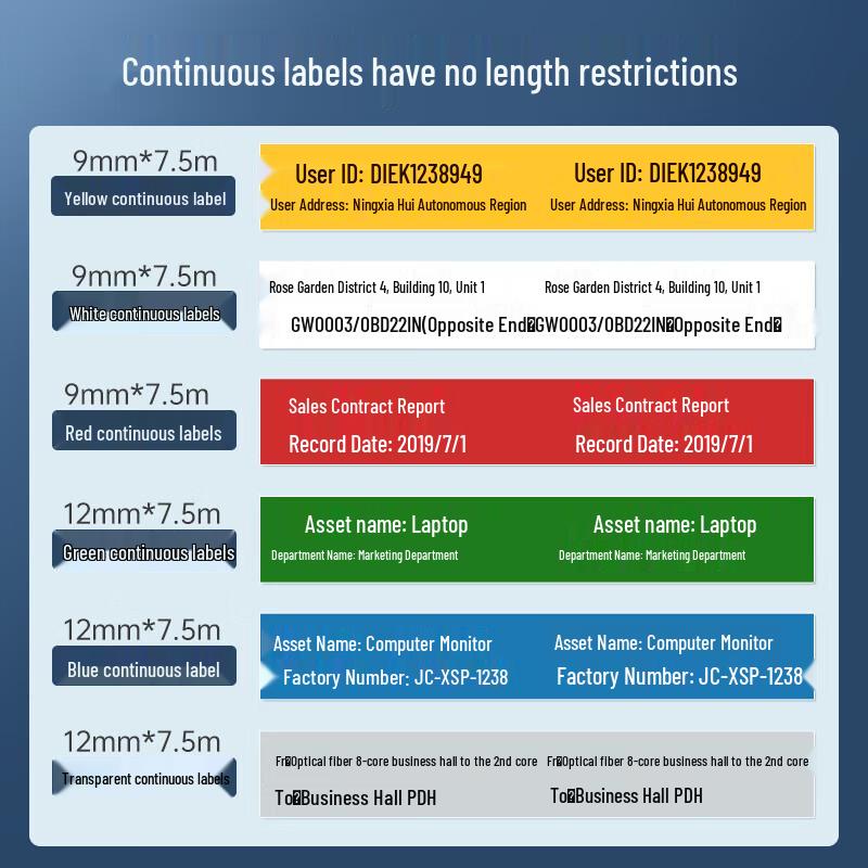 Tie Boshi Q-Series Thermal Transfer Label Tapes CN plug (adapter included)
