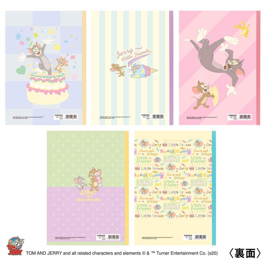 Kyokuto Notebook Tom and Jerry B5 6.5mm Dot Ruled 5-Pack U17905