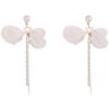 Women 'S Summer Lace Bow Pearl Tassel Earrings Fashion Simple Women Jewelry Exquisite Trend Fashion Stud Earrings