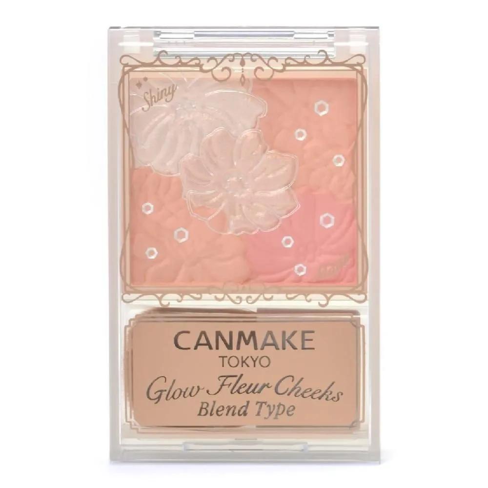CANMAKE Glow Fleurette Cheek Glossy Highlight Blusher 01 Cotton Coral