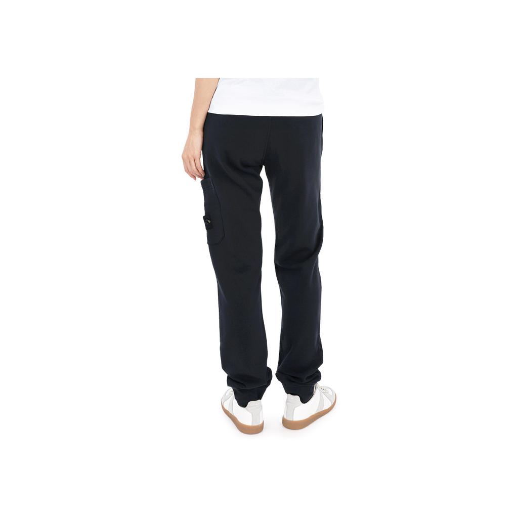 STONE ISLAND Long Pants Kids Solid Fit Low Waist Logo Navy Blue Kids Bottoms 801661540-V0020