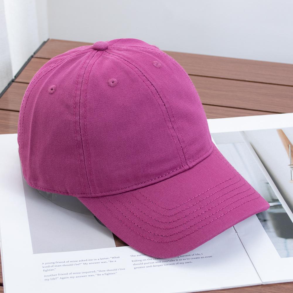 High-quality Pure Cotton Light Board Solid Color Versatile Baseball Cap for Men and Women Soft Top Casual Big Head Circumference Showing Face Small C