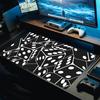 Black and White Mouse Pad Large Gaming Accessory XXL Game Rubber Deskmats HD Non-Slip Computer Keyboard Mat Laptop Long Mousepad
