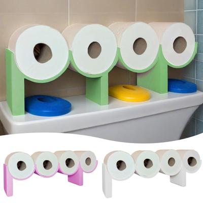 Kacka Toilettenpapierhalter Dekorativer Toilettenpapierspender Toilettenrollenhalter Fassungsvermögen für 4 Rollen für Badezimmerdeko Einzugsgeschenk