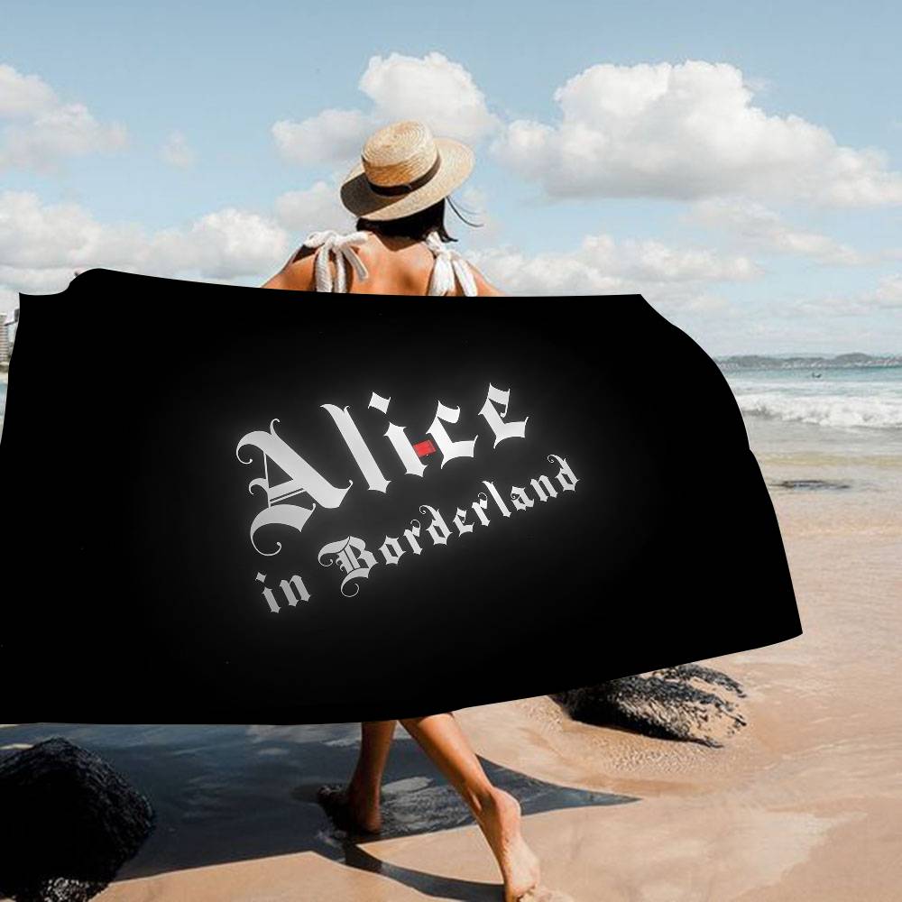 

A-Alice In B-Borderland Anime Beach Swimming Towel Soft Absorbent Washcloth Children s Gifts for Kids Travel Camping Gym W40*H60(CM)
