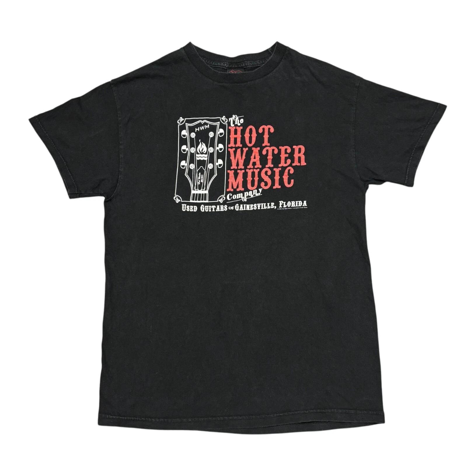 Vintage Hot Water Music Shirt Tour Concert Punk Band Tee Blink 182 Green Day Y2K M