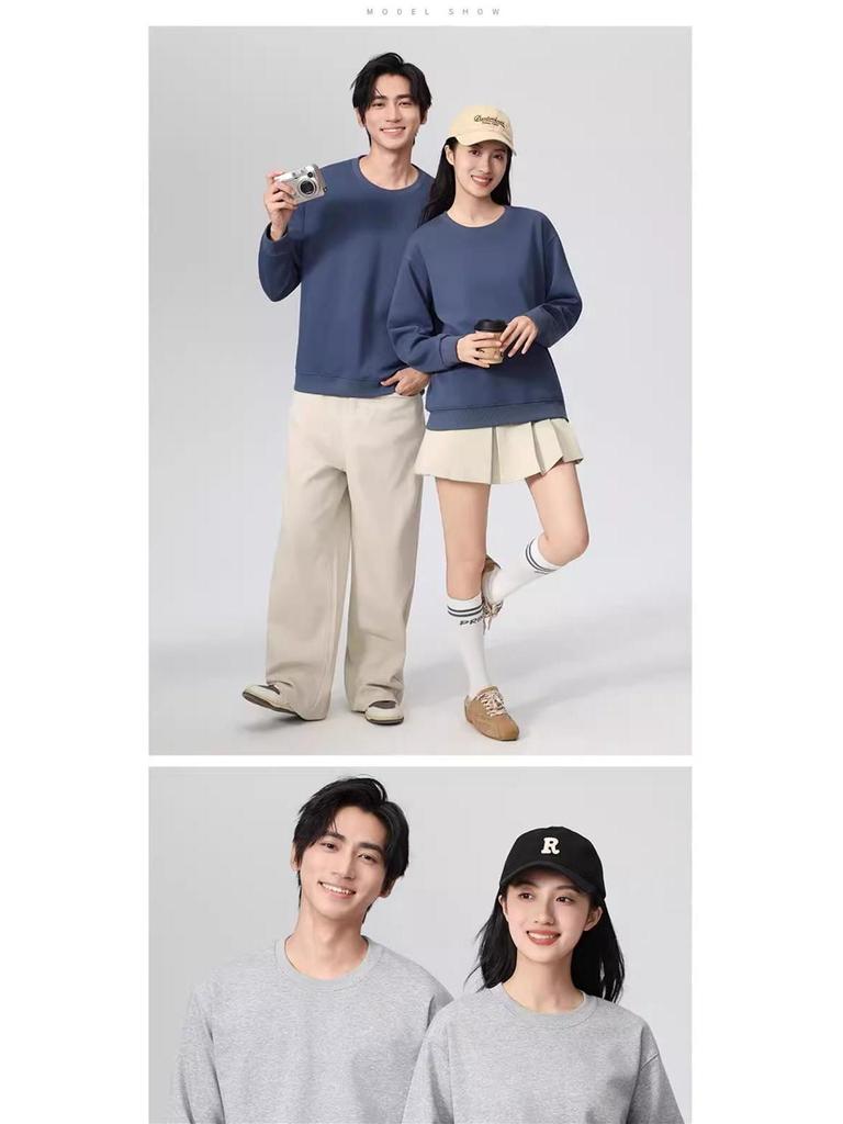 Dark Green Cotton Hoodie with Logo: Corporate Team or Class Uniform, Long Sleeve, Round Neck for Autumn/Winter.