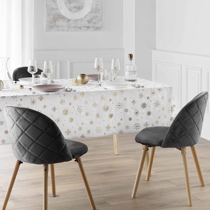 Nappe Collection Astre métallisée 140 x 240 cm or