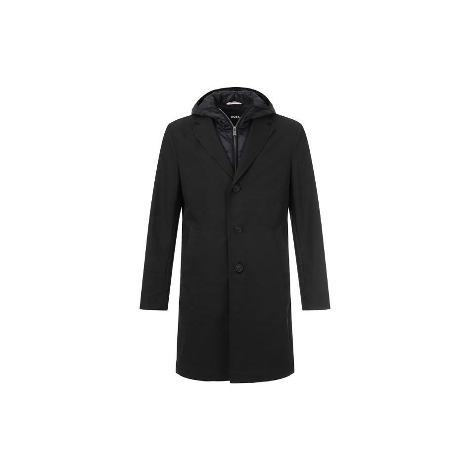 Hugo Boss FW23 Trenčkot Pánský Černý 50496157-001