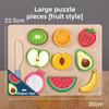 Wooden Cut Fruits And Vegetables Puzzle For Kids Kids Kitchen Play Toy