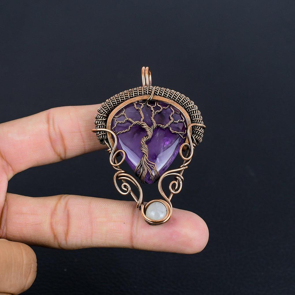 Amethyst Pendant Gemstone Jewelry, 925 Solid Sterling Silver Pendant, Gift For Women Handmade Pendant