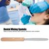Stainless Steel Dental Plaster Spatula Wooden Handle Dental Mixing Stirring Spatula Accessory