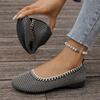 Mode Damen Ballerinas 2024 Neue Mode Große Größe Rutschfest Lässige Loafers Schuhe Damen Mesh Atmungsaktiv Weiche Sohle Flache Sohle Schuhe für Damen