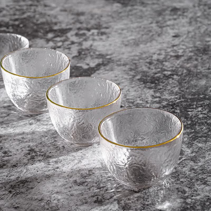 Japanese Style Hammered Glass Sake Cup