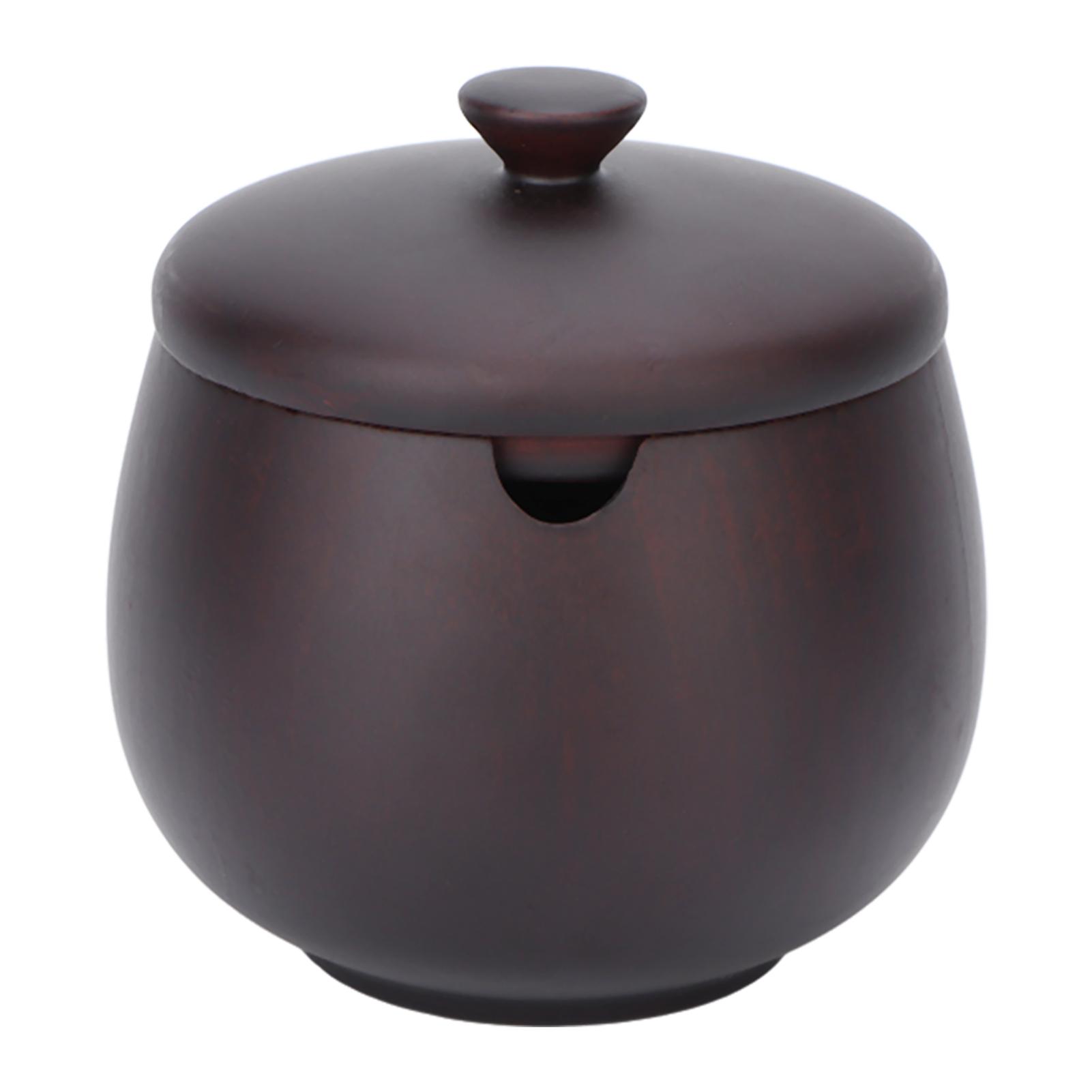 

Кислая древесина зизифуса Банка для приправ Японская Безопасная Пыленепроницаемая Классическая Банка для специй с откидной крышкой для кухни Черная L