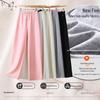 Women's High-Waisted Wide Leg Sweatpants - Korean Style, Spring/Summer 2026, Solid Color, Slimming Curve Design