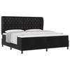 Box Spring Bed with Mattress Black 200 X 200 Cm Velvet