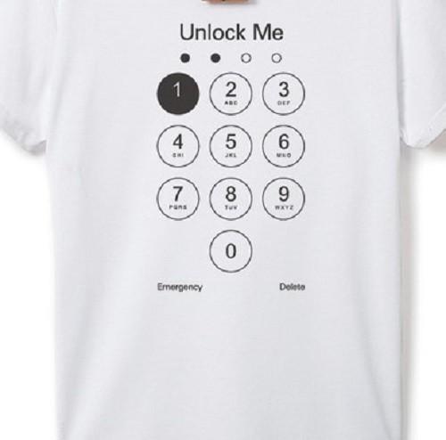 Unlock Me iphone Funny T shirt Tee cell phone buttons password code XXXL