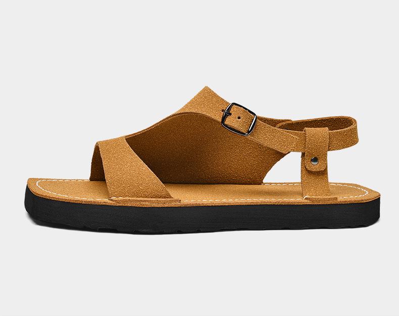 Men's 2025 Cross-Strap Thong Sandals - Large Size, Flat Bottom Flip-Flops